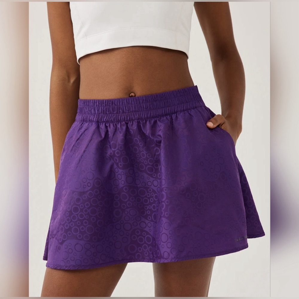 Outdoor Voices Purple Bubble Pattern Skort XS NWT Built-in Shorts Athletic Skirt - Picture 2 of 7
